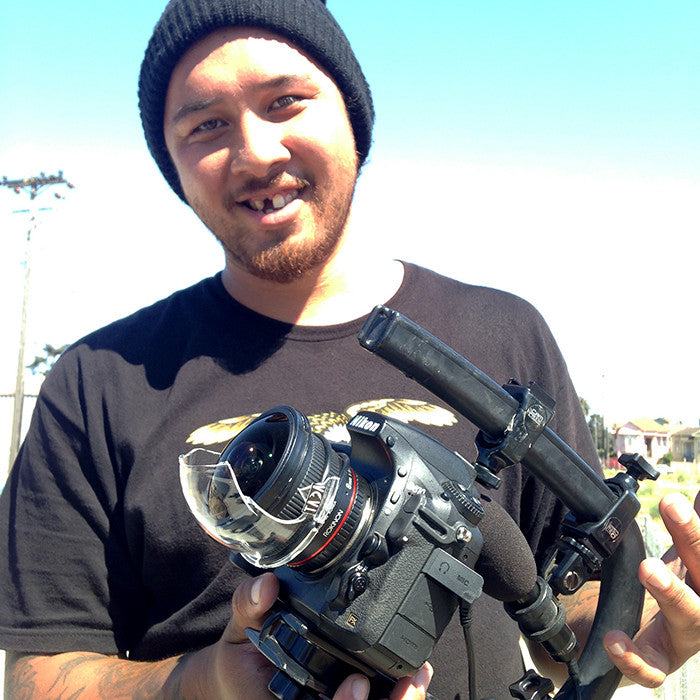 Andrew Langi brutally hits the lens!